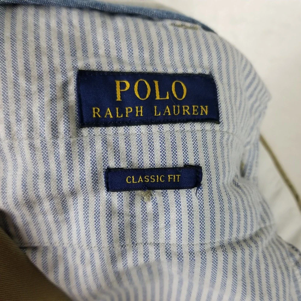Polo Ralph Lauren Chino Pants Mens 46 Khaki Tan Classic Fit 100% Cotton RN 41381